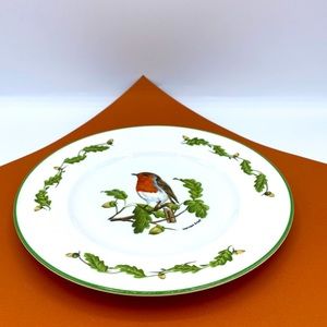 Vintage England Crown Stanford Shire Robin Plate Signed By Artist Norman Arlott